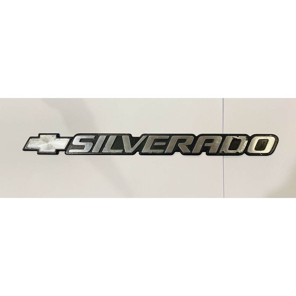 Chevrolet Silverado Emblem OEM Bowtie Black Chrome Side Tailgate Badge